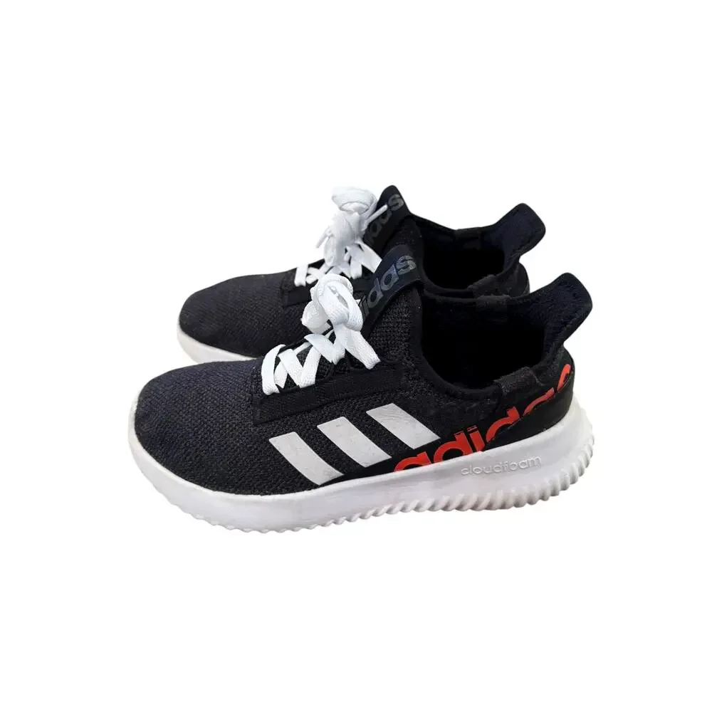 adidas Cloudfoam Running Shoes Black White Orange Women’s US 6 Q47215